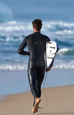 HommesHyperfreak Plus 3/2mm Chest Zip Full Wetsuit| Noire