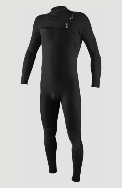 HommesHyperfreak Plus 5/4mm Chest Zip Full Wetsuit| Noire