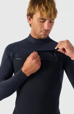 HommesHyperfreak Plus 5/4mm Chest Zip Full Wetsuit| Noire