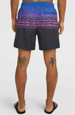 HommesShort de bain Logo Stripe 16''| Bleu Mix