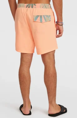 HommesShort de bain Pocket Print 16| Orange