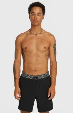 HommesShort de bain Pocket Print 16| Noire