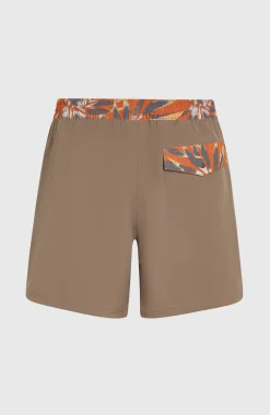 HommesShort de bain Pocket Print 16| Brun
