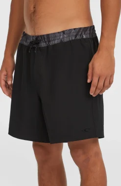 HommesShort de bain Pocket Print 16| Noire