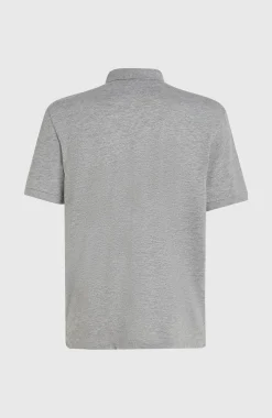 HommesSlub Polo Small Logo| Gris