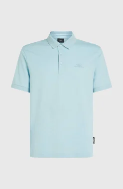 HommesSlub Polo Small Logo| Bleu