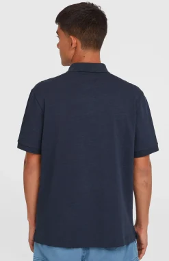 HommesSlub Polo Small Logo| Bleu