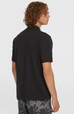 HommesSlub Polo Small Logo| Noire