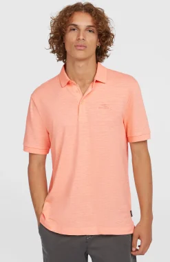 HommesSlub Polo Small Logo| Rose