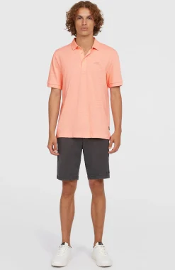 HommesSlub Polo Small Logo| Rose