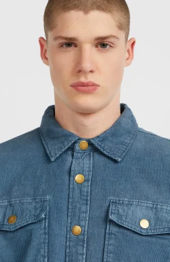 HommesSurchemise O'Riginals en velours côtelé et doublée en polaire| Bleu