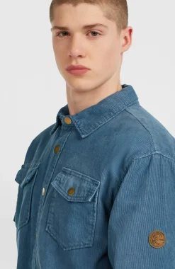 HommesSurchemise O'Riginals en velours côtelé et doublée en polaire| Bleu