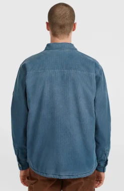 HommesSurchemise O'Riginals en velours côtelé et doublée en polaire| Bleu
