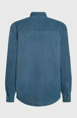 HommesSurchemise O'Riginals en velours côtelé et doublée en polaire| Bleu