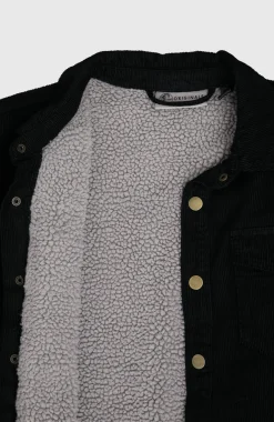 HommesSurchemise O'Riginals en velours côtelé et doublée en polaire| Noire