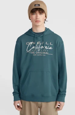 HommesSweat à capuche Cali Original| Bleu