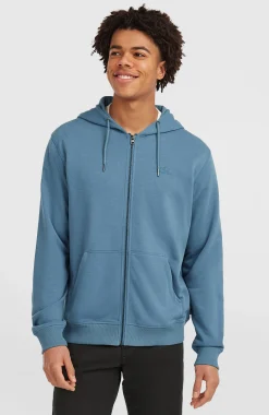 HommesSweat à capuche et zip intégral Small Logo| Bleu