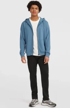 HommesSweat à capuche et zip intégral Small Logo| Bleu