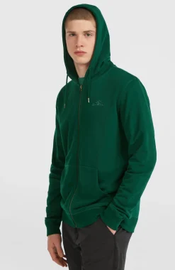 HommesSweat à capuche et zip intégral Small Logo| Vert