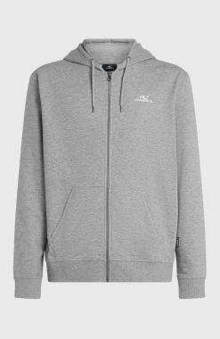 HommesSweat à capuche et zip intégral Small Logo| Gris