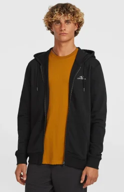 HommesSweat à capuche et zip intégral Small Logo| Noire
