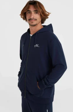 HommesSweat à capuche et zip intégral O'Neill Small Logo| Bleu
