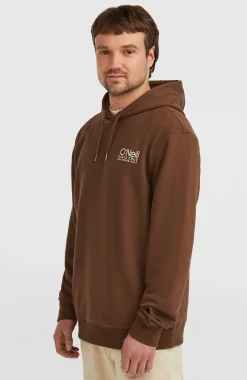 HommesSweat à capuche Original Cali Logo| Brun