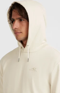 HommesSweat à capuche Small Logo| Beige