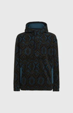 HommesSweat à capuche Superfleece à col demi-zip| Noire