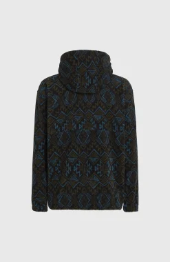 HommesSweat à capuche Superfleece à col demi-zip| Noire