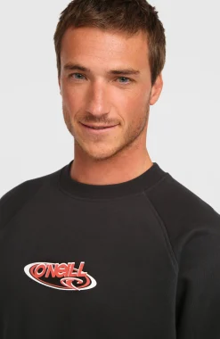HommesSweatshirt à col rond Essentials 90s Logo| Noire