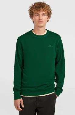 HommesSweatshirt à col rond Small Logo| Vert