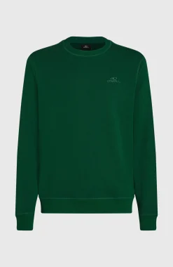 HommesSweatshirt à col rond Small Logo| Vert