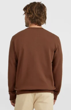 HommesSweatshirt à col rond Original Cali Logo| Brun