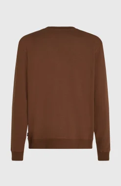 HommesSweatshirt à col rond Original Cali Logo| Brun