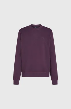 HommesSweatshirt à col rond Small Logo| Violet