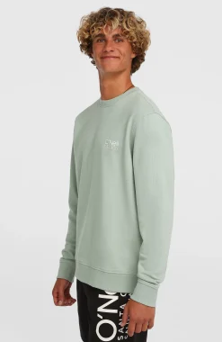 HommesSweatshirt à col rond Original Cali Logo| Vert