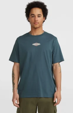 HommesT-shirt Back Print| Bleu