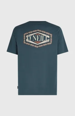 HommesT-shirt Back Print| Bleu