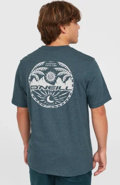 HommesT-shirt Back Print| Bleu