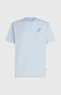 HommesT-shirt Chest Pocket| Bleu
