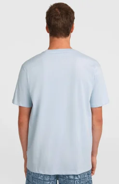 HommesT-shirt Chest Print| Bleu