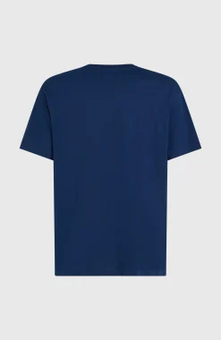 HommesT-shirt Chest Print| Bleu