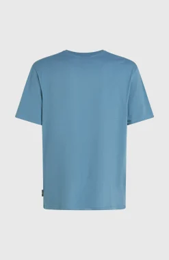 HommesT-shirt Chest Print| Bleu