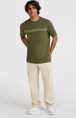 HommesT-shirt Ikat Stripe| Vert