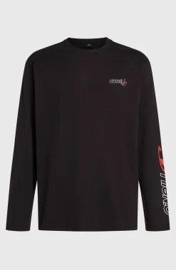 HommesT-shirt manches longues Essentials 90s Logo| Noire