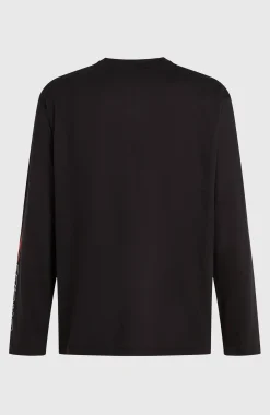 HommesT-shirt manches longues Essentials 90s Logo| Noire
