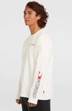 HommesT-shirt manches longues Essentials 90s Logo| Blanc