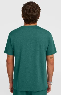 HommesT-shirt Melange Chest-Print| Vert