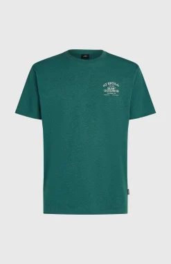 HommesT-shirt Melange Chest-Print| Vert